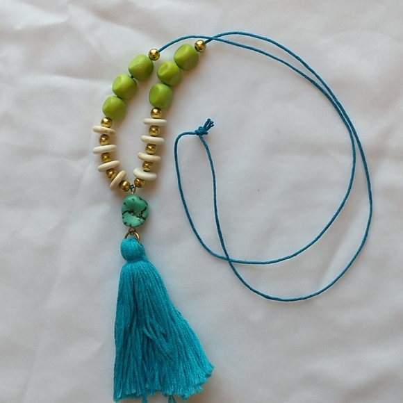 Bead and Tassel Necklace - Picture 6 of 7